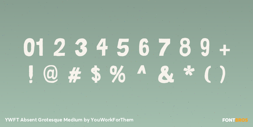 YWFT Absent Grotesque Medium Font Poster #4