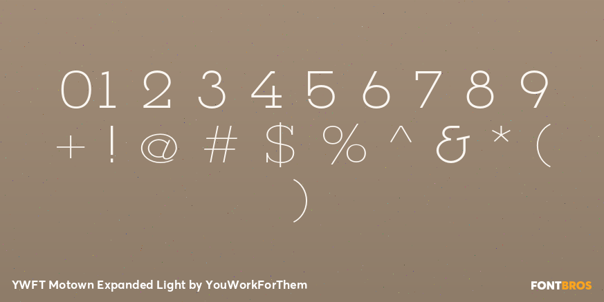 YWFT Motown Expanded Light Font Poster #1