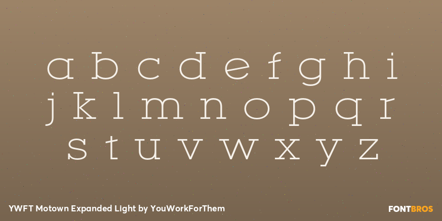 YWFT Motown Expanded Light Font Poster #3