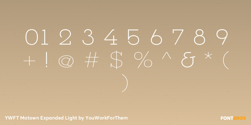 YWFT Motown Expanded Light Font Poster #4