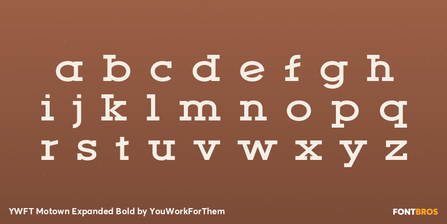 YWFT Motown Expanded Bold Font Poster #3