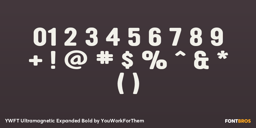 YWFT Ultramagnetic Expanded Bold Font Poster #4