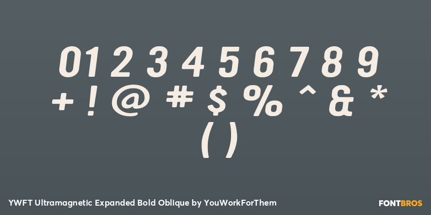 YWFT Ultramagnetic Expanded Bold Oblique Font Poster #1