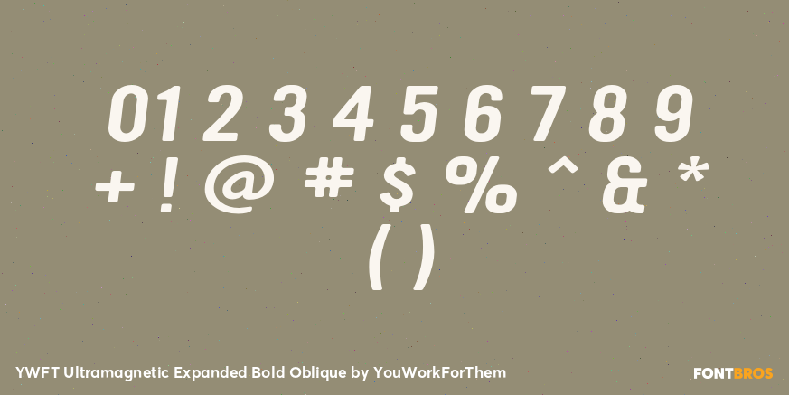 YWFT Ultramagnetic Expanded Bold Oblique Font Poster #4