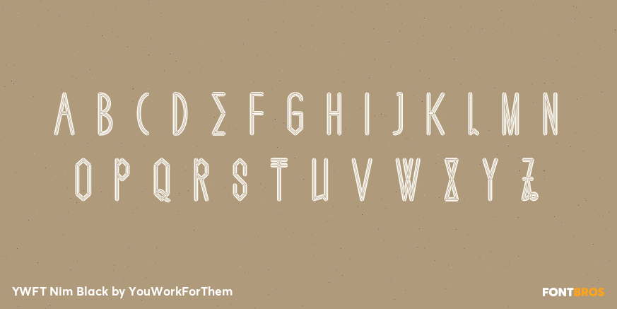 YWFT Nim Black Font Poster #3