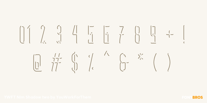 YWFT Nim Shadow two Font Poster #1