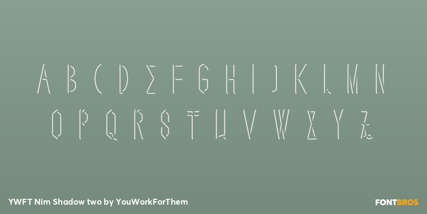 YWFT Nim Shadow two Font Poster #3