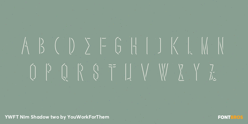YWFT Nim Shadow two Font Poster #1