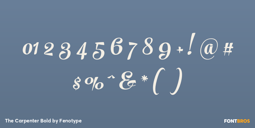 The Carpenter Bold Font Poster #1