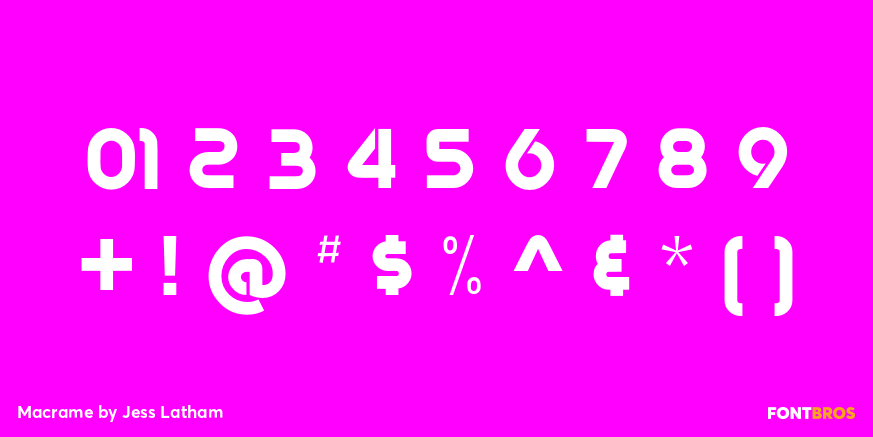 Macrame Font Poster #4