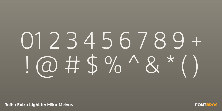 Roihu Extra Light Font Poster #1