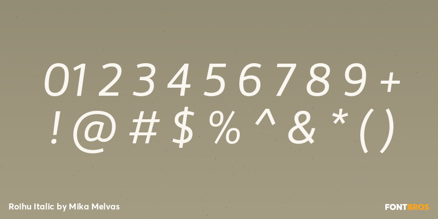 Roihu Italic Font Poster #1
