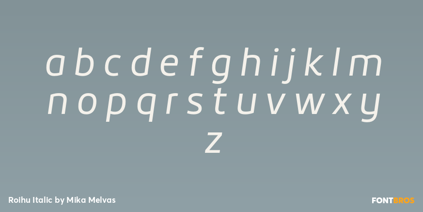 Roihu Italic Font Poster #1