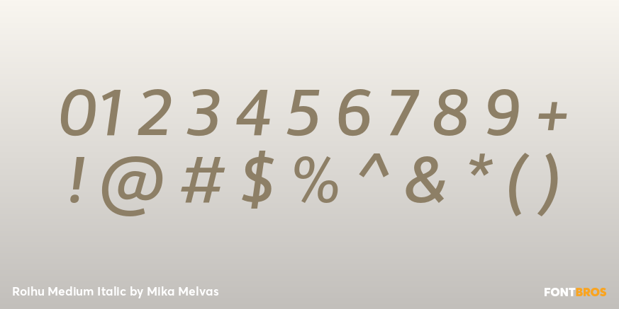 Roihu Medium Italic Font Poster #1