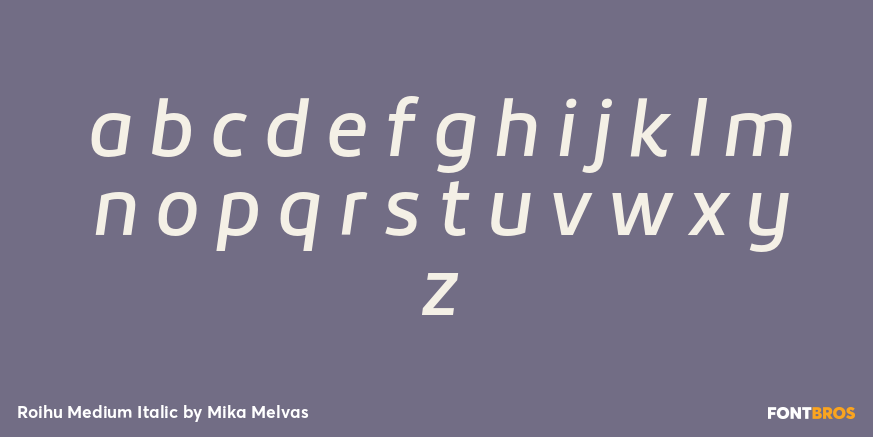Roihu Medium Italic Font Poster #1