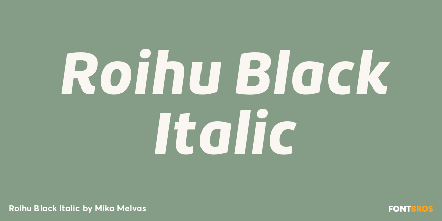 Roihu Black Italic Font Poster #1