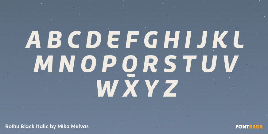 Roihu Black Italic Font Poster #2