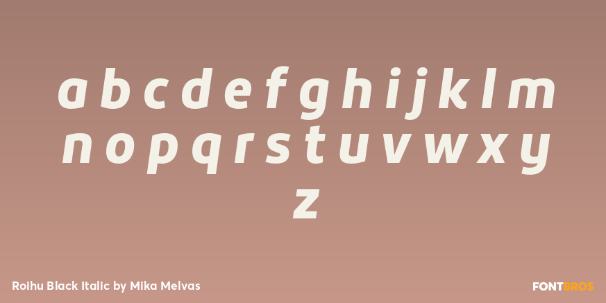 Roihu Black Italic Font Poster #3