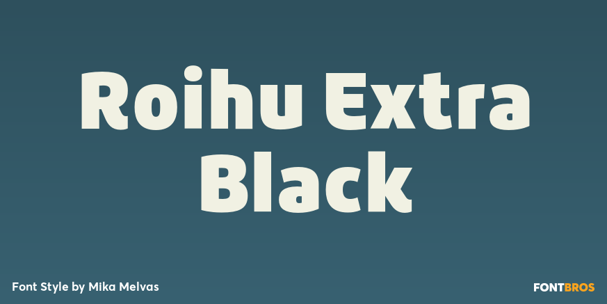 Roihu Extra Black Font Poster #1
