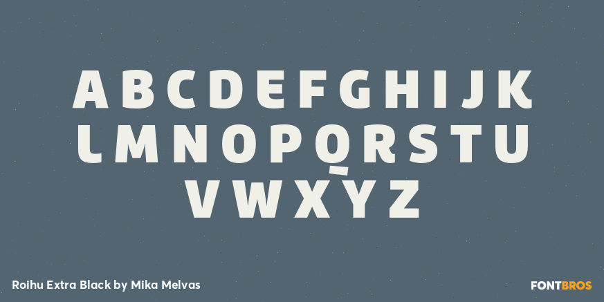 Roihu Extra Black Font Poster #2
