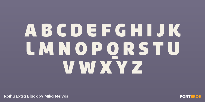 Roihu Extra Black Font Poster #1