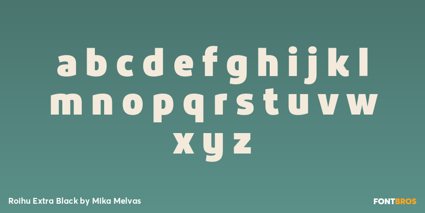 Roihu Extra Black Font Poster #1