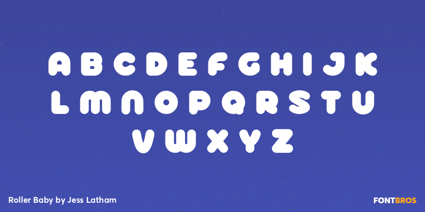 Roller Baby Font Poster #2