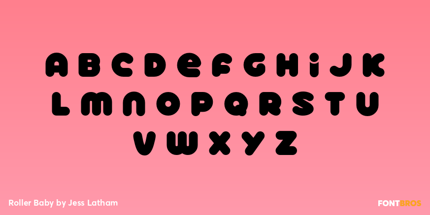 Roller Baby Font Poster #3
