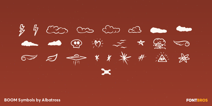 BOOM Symbols Font Poster #2