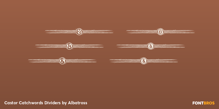 Castor Catchwords Dividers Font Poster #4