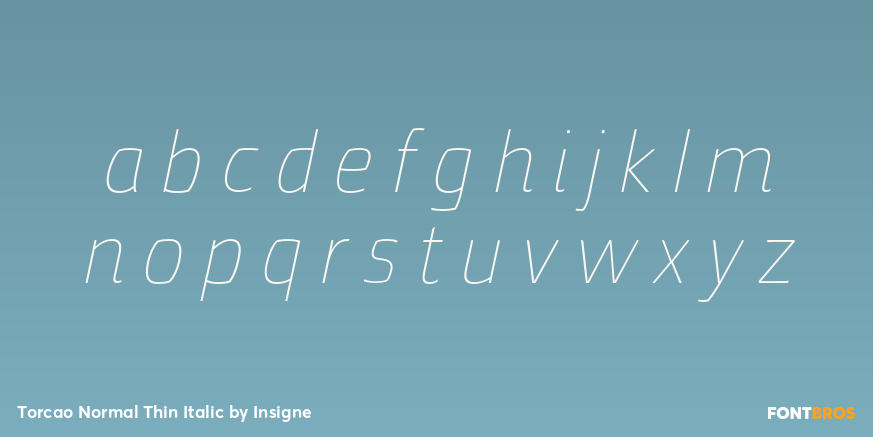 Torcao Normal Thin Italic Font Poster #3