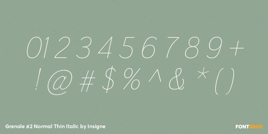 Grenale #2 Normal Thin Italic Font Poster #1