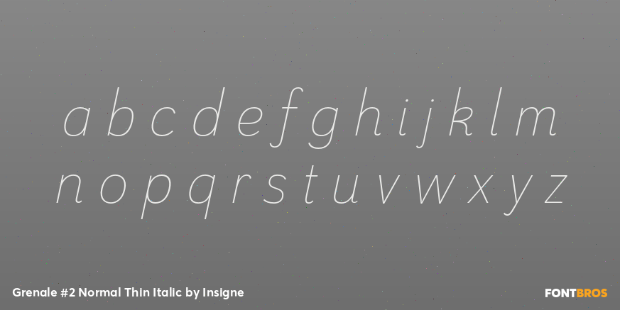 Grenale #2 Normal Thin Italic Font Poster #3
