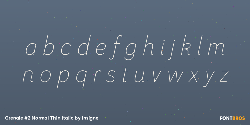 Grenale #2 Normal Thin Italic Font Poster #1