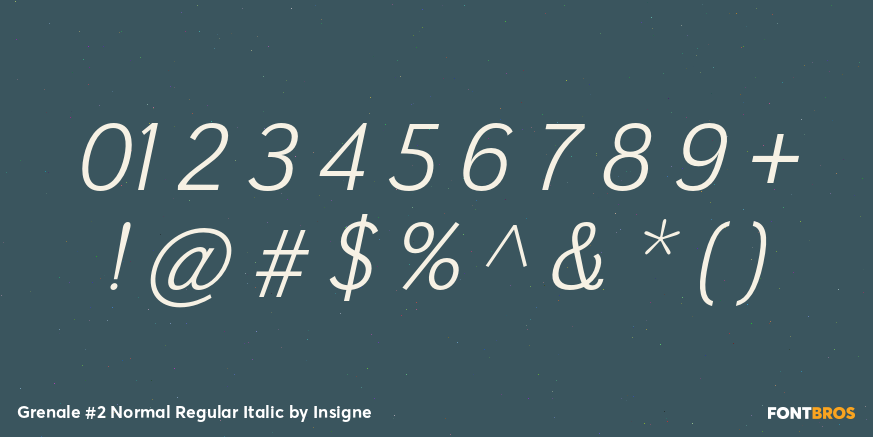 Grenale #2 Normal Regular Italic Font Poster #4