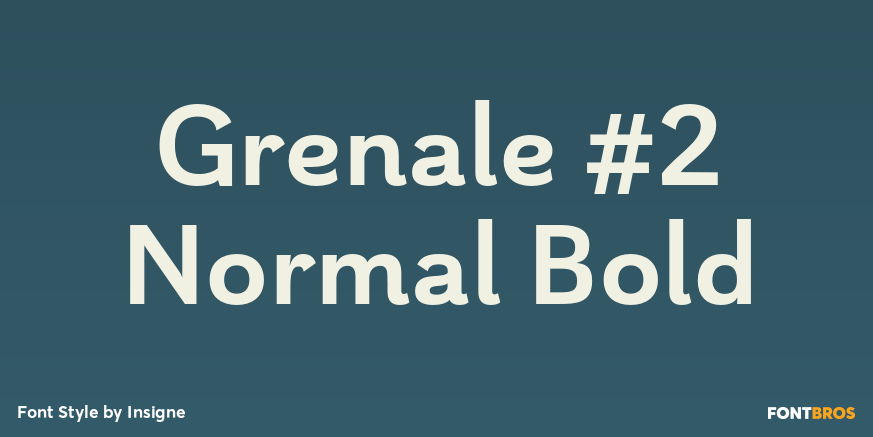 Grenale #2 Normal Bold Font Poster #1