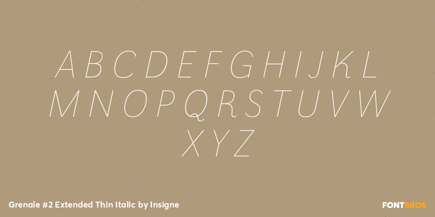 Grenale #2 Extended Thin Italic Font Poster #2
