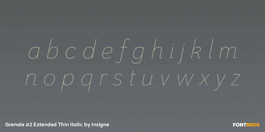 Grenale #2 Extended Thin Italic Font Poster #3