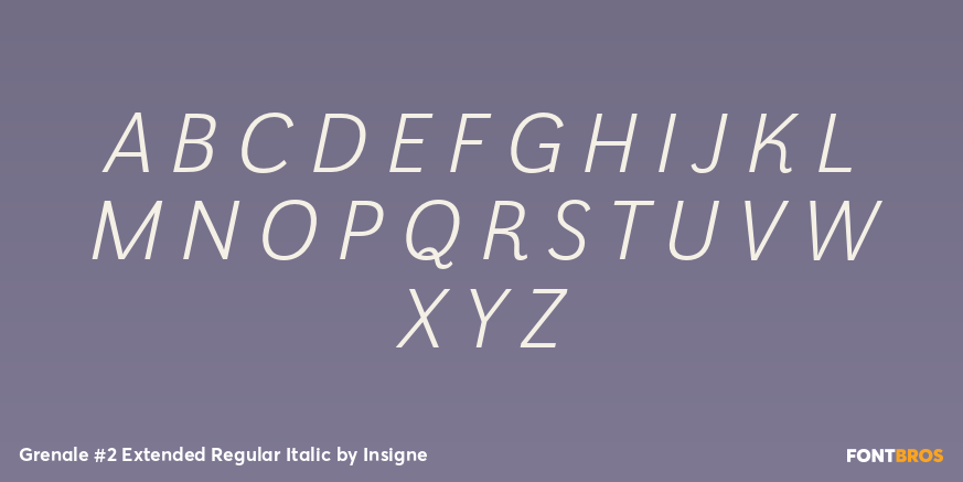 Grenale #2 Extended Regular Italic Font Poster #2
