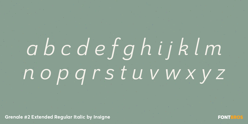 Grenale #2 Extended Regular Italic Font Poster #3