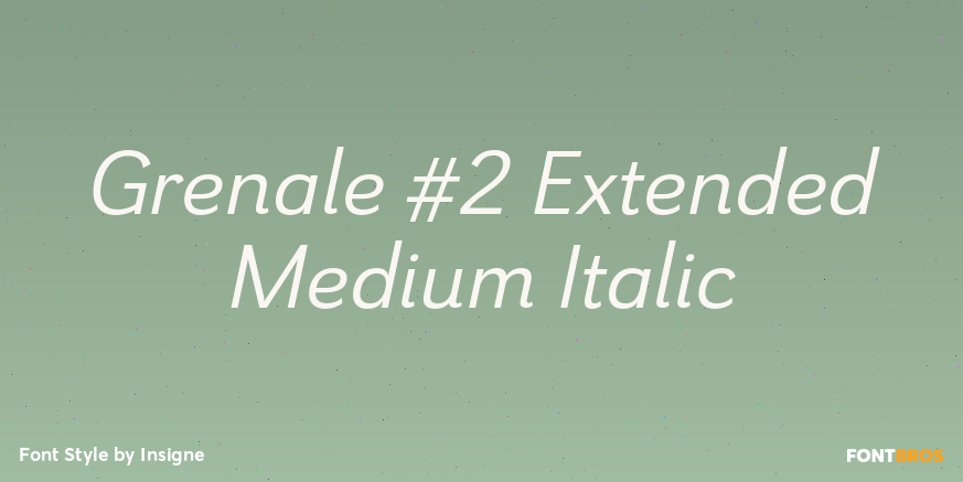 Grenale #2 Extended Medium Italic Font Poster #1
