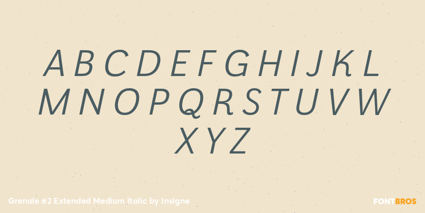 Grenale #2 Extended Medium Italic Font Poster #1