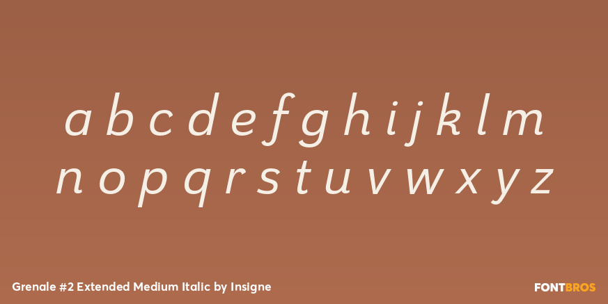 Grenale #2 Extended Medium Italic Font Poster #1