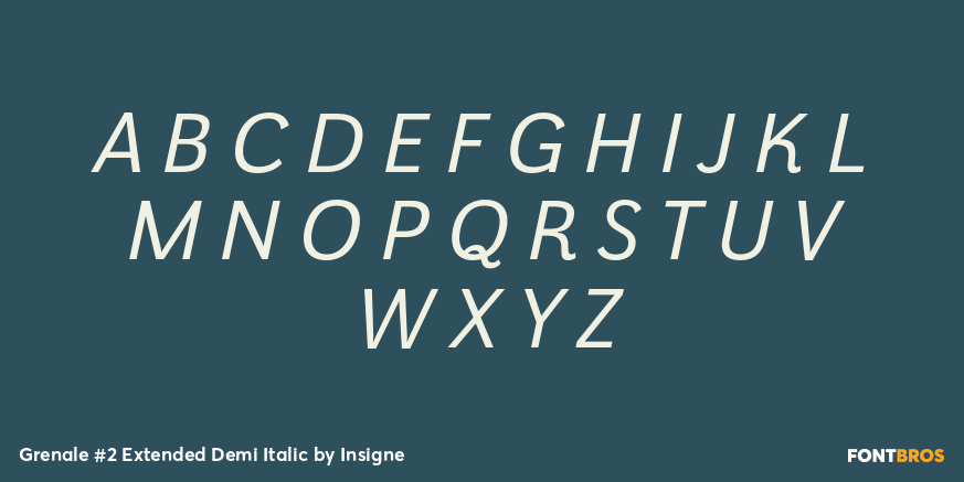 Grenale #2 Extended Demi Italic Font Poster #2