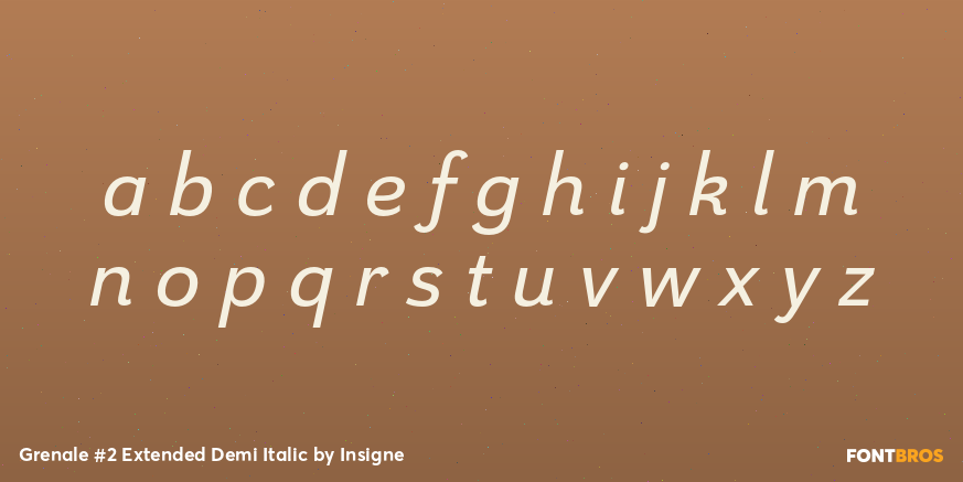 Grenale #2 Extended Demi Italic Font Poster #3