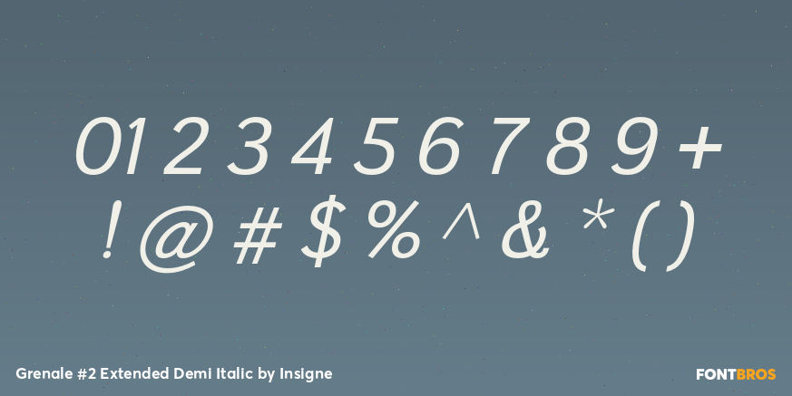 Grenale #2 Extended Demi Italic Font Poster #4