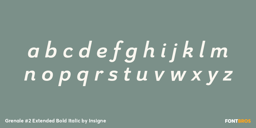 Grenale #2 Extended Bold Italic Font Poster #3
