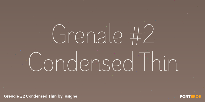 Grenale #2 Condensed Thin Font Poster #1