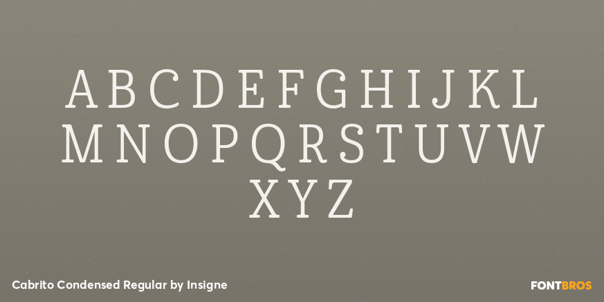 Cabrito Condensed Regular Font Poster #2