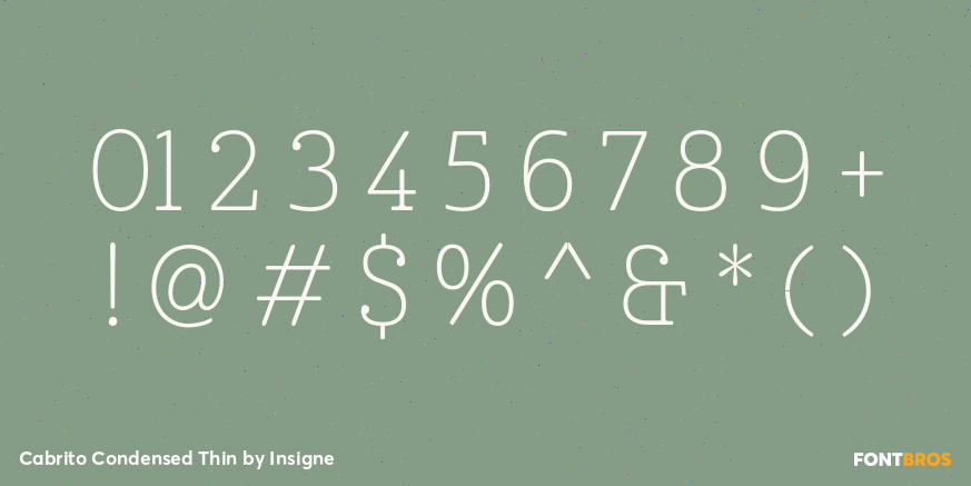 Cabrito Condensed Thin Font Poster #4